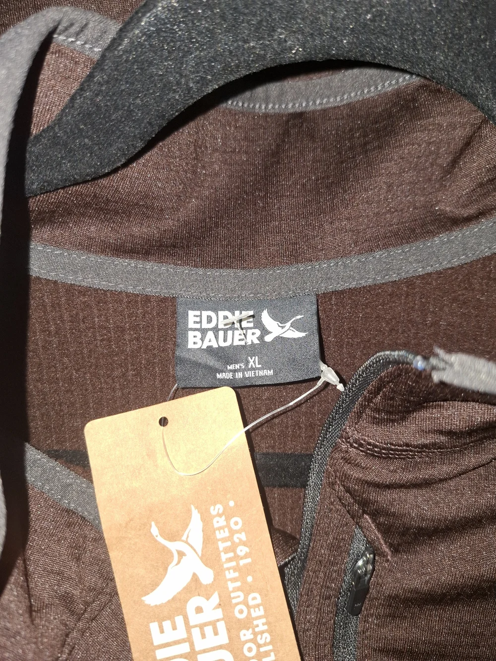 Eddie Bauer Brown Lightweight Half-Zip Shirt Jacket